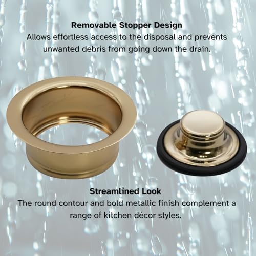 Westbrass D2089-01 4-1/4" Kitchen Sink Waste Disposal Drain Flange and Stopper - Image 7