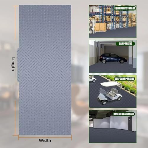 Rubber Floor Mats Green 1×8m, Diamond Plate PVC Rubber Trailer Mat, Cuttable - Image 5