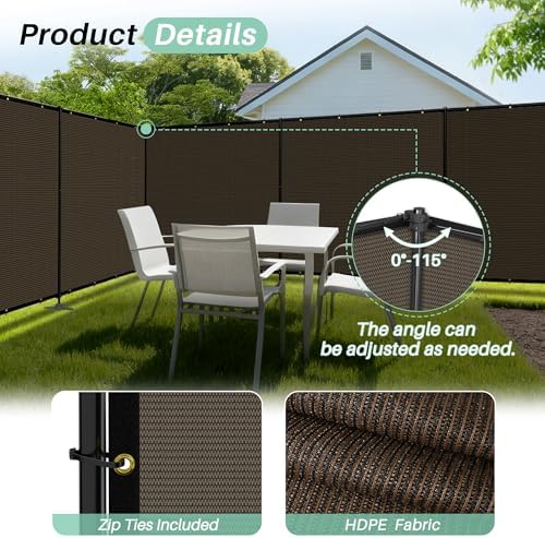 SunnyRoyal 5' x 64' Privacy Fence Screen Panel - Image 3