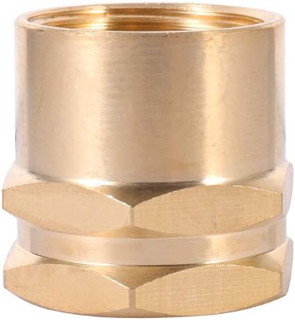 3/4" GHT Female to 3/4" NPT Female Connector, Brass Garden Hose Fitting 2pcs - Image 3