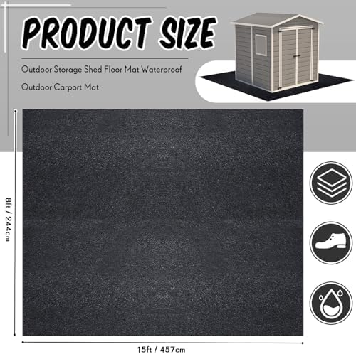 Outdoor Shed Floor Mat 8 x 15 ft, Waterproof Non Slip Rug - Image 2