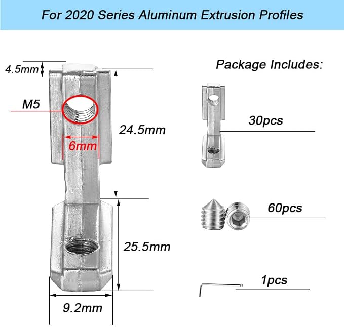 30Sets 2020 Corner Bracket L-Type Internal Connectors - Image 2