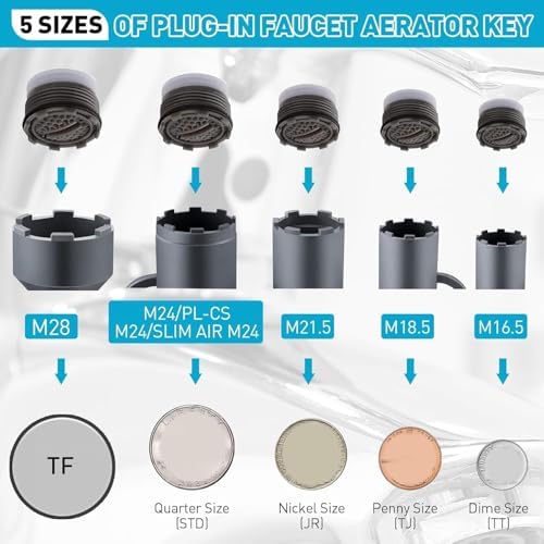10-in-1 Faucet Aerator Removal Tool, Universal Aerator Wrench Kit, Fits - Image 3