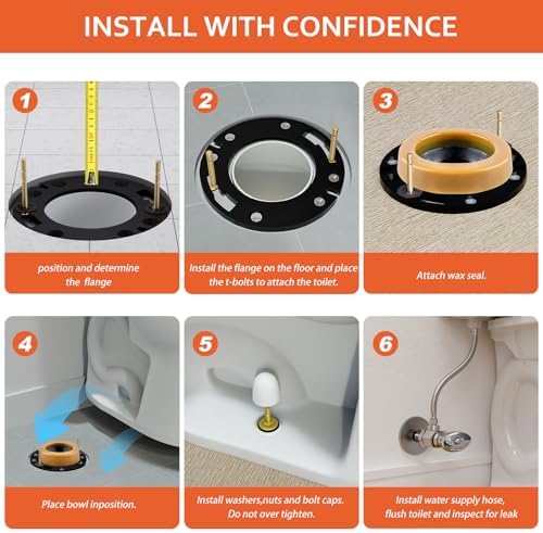 Toilet Wax Ring Kit with Flange and 16in Supply Line - Image 6
