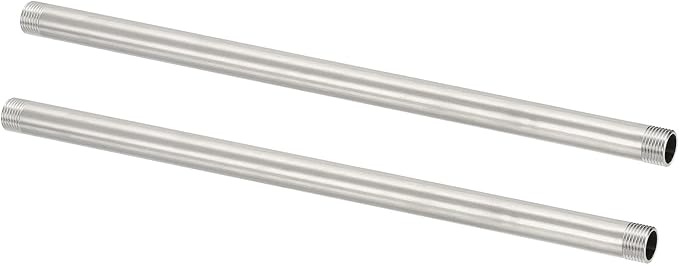 PATIKIL 304 Stainless Steel Pipe Fitting, 2 Pack 1/2" BSP Male x 1/2" BSP Male by PATIKIL