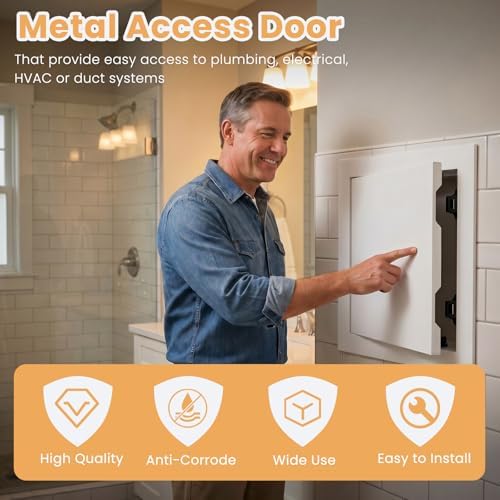 Access Panel for Drywall, 12 x 24 inch Wall Hole Cover Aluminum Alloy White - Image 3