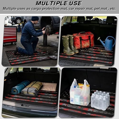 Distressed Red Flag Universal Cargo Liner 29"x39" - Image 3