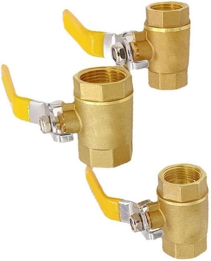 Brass Compression Ball Valve 1 Inch Water Shut Off Valve Inline Plumbing Ball by Unknown