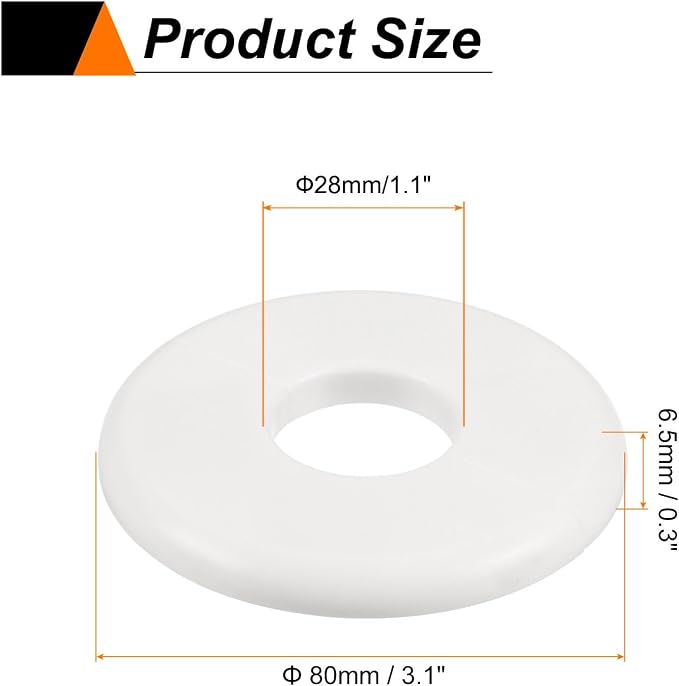 HARFINGTON 2pcs Wall Split Flange 26.5mm/1" Self-Adhesive Plumbing Cover Plates - Image 2