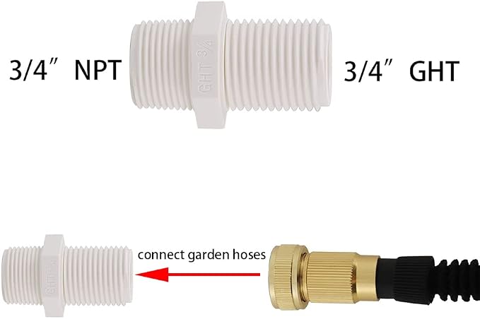2 Pack PVC Rain Barrel Spigot Kit -3/4" Rain Barrel PVC Garden - Image 7