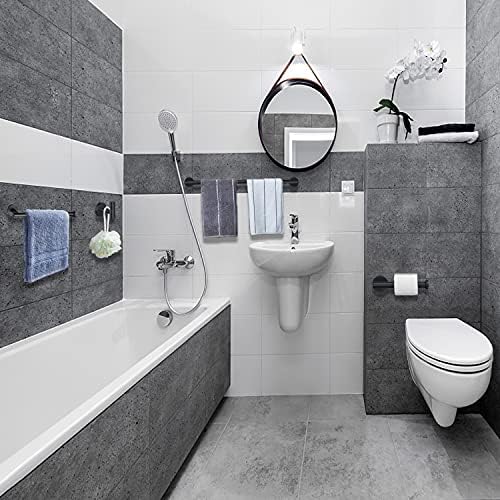Towel Bar for Bathroom Matte Black, 27Inch Towel Rack Wall Mounted, Thicken - Image 2