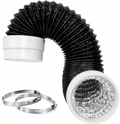 5FT Dryer Vent Hose 4 Inch, Flexible Aluminum Dryer Exhaust Hose by Unknown
