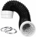5FT Dryer Vent Hose 4 Inch, Flexible Aluminum Dryer Exhaust Hose by Unknown