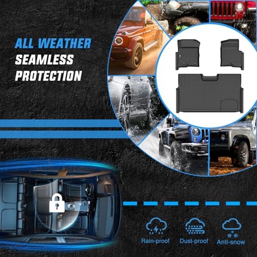 Nilight TPE Floor Mats for Ford F150 F-150 SuperCrew Crew Cab Bucket Seat - Image 5