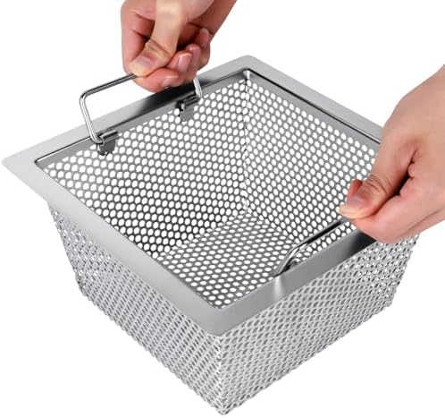 Commercial Floor Drain Strainer Super Large Drainage Area, Double Handle Basket by LOVEERCT