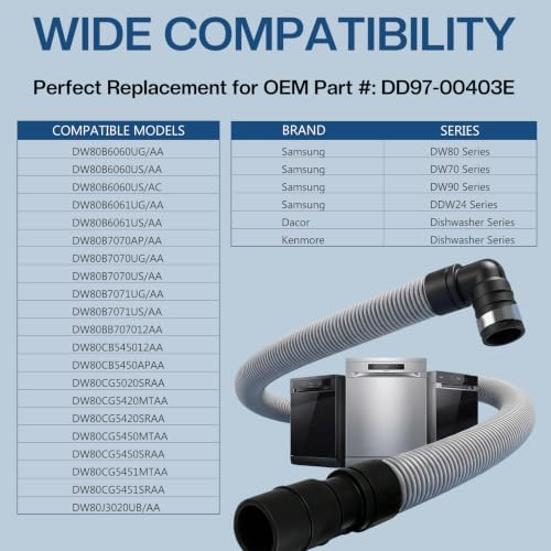 DD97-00403E 7.25ft Dishwasher Drain Hose - Image 7