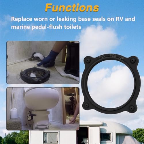 RV Toilet Floor Flange Seal and Mounting Hardware Kit Compatible - Image 6