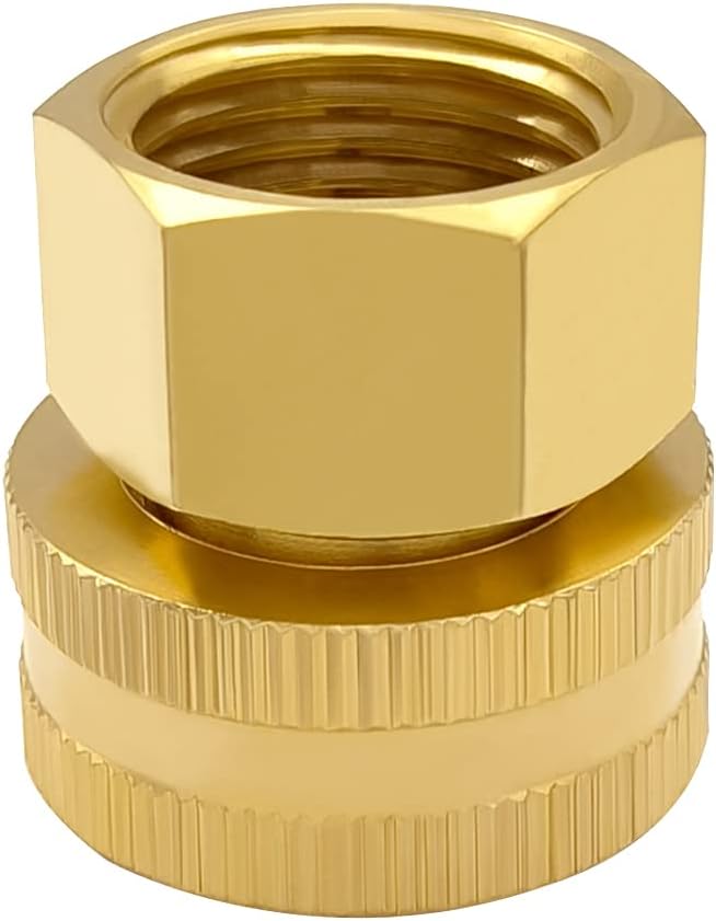 Hooshing 3PCS Garden Hose Adapter 1/2" NPT Female to 3/4" GHT Female Thread | - Image 5