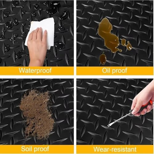 PVC Garage Floor Mat Blue 1.4×20m, Plastic Garage Mat, DIY Garage Flooring - Image 3