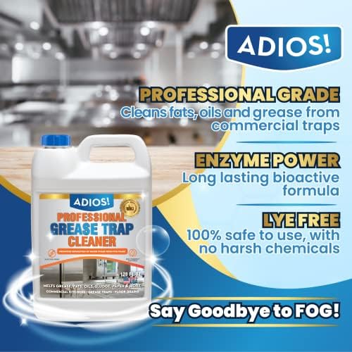 Adios! Professional Grease Trap Cleaner, Lye Free Enzyme Formula - Image 2