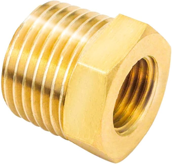 Joywayus 10Pcs Brass Reducing Hex Bushing 1/2" NPT Male to 1/4" NPT Female | - Image 5