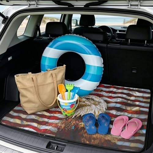 Stained Glass Eagle All Purpose Trunk Mat Universal Waterproof Cargo Liner - Image 2