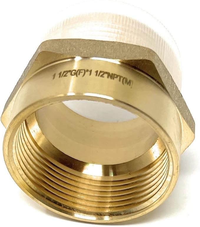 Cascada 1 1/2" G Thread Female to NPT Male Pipe Fittings | Lead-Free Brass Pipe - Image 9