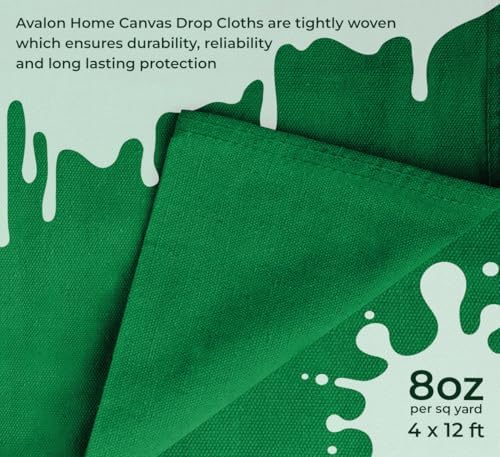 Canvas Drop Cloth for Painting 4x12 feet Pack of 2-8oz Painters Drop Cloths for - Image 6