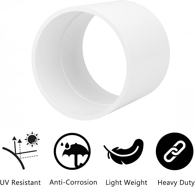 6" PVC Pipe Coupling Adapter Pipe Fittings Contractor Pack Schedule 40 Heavy - Image 3