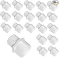 White 2-Way SCH40 PVC Male Adapter Pipe Fittings, 1/2IN pipe fittings by DSYBJR