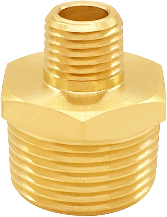Uenede Brass 1/4" NPT Male to 3/4" NPT Male Reducer Adapter - Image 5