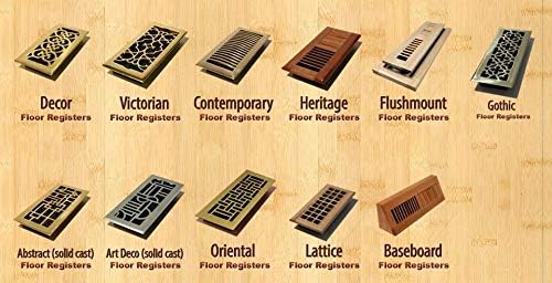 Decor Grates AJH414-NKL 4-Inch by 14-Inch Oriental Floor Register, Brushed - Image 6