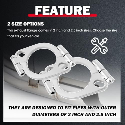 2PCS Split 2.5 Exhaust Flange Repair Kit - Image 3
