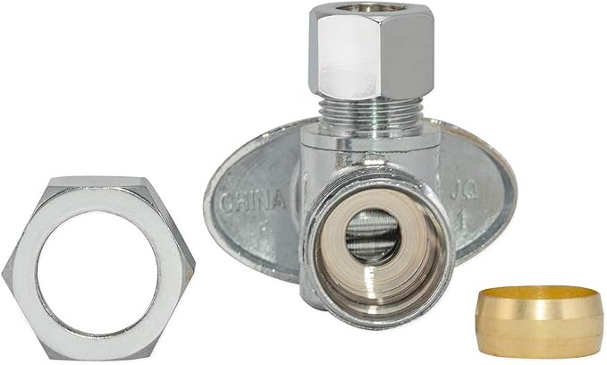 Eastman 3/8 Inch OD x 5/8 Inch OD Quarter Turn Angle Stop Valve, Brass Plumbing - Image 5