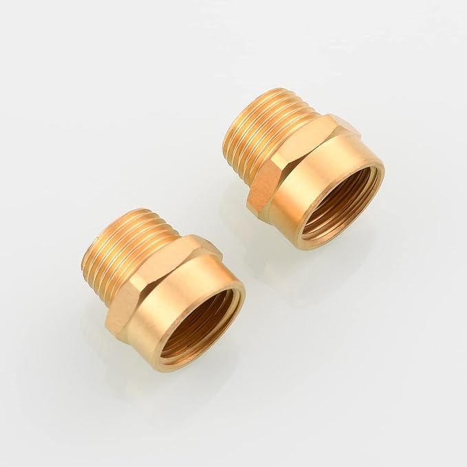2 Pcs BSP to NPT Adapter Brass G1/2 Female Thread to 1/2 NPT Male Thread - Image 6