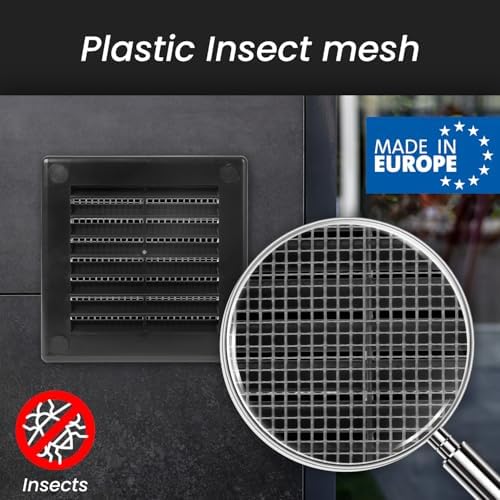 Repa Market 10 x 10 Inch Black Square Air Vent Cover - Image 3