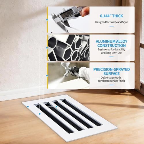 12x8 Modern AC Vent Cover, Decorative Air Vent Register Grille - Image 5