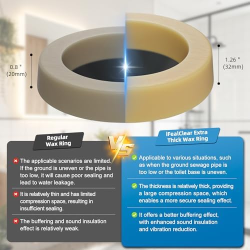 Universal Extra Thick Toilet Wax Ring, Wax Ring - Image 5