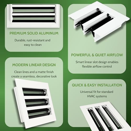 Modern Air Vent Cover 10x4 – Slim Design Aluminum Linear Slot Diffuser - Image 6