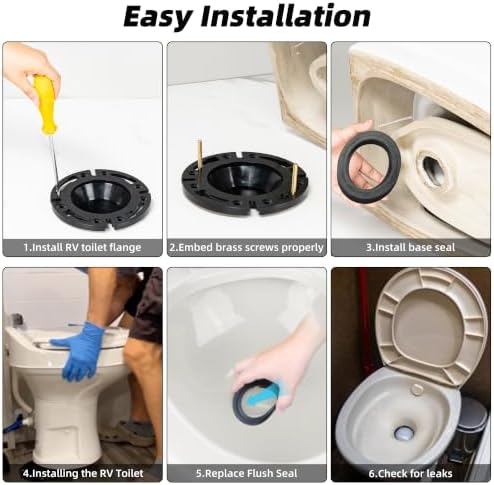 RV Toilet Seal Kit with 12 inch Flexible Toilet Connector - Image 7