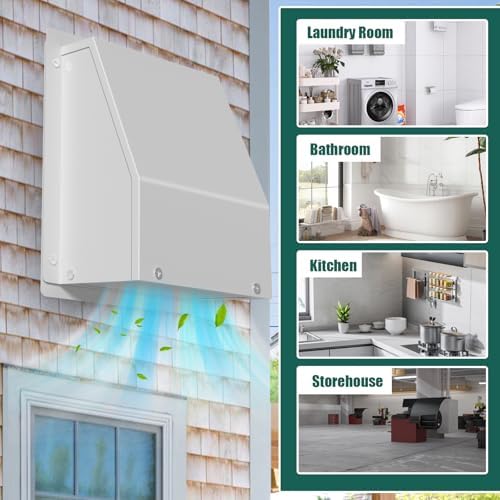 10 inch Wall Vent Cover for Dryer Vent, Outdoor Wall Exhaust Vent Cap Exterior - Image 5