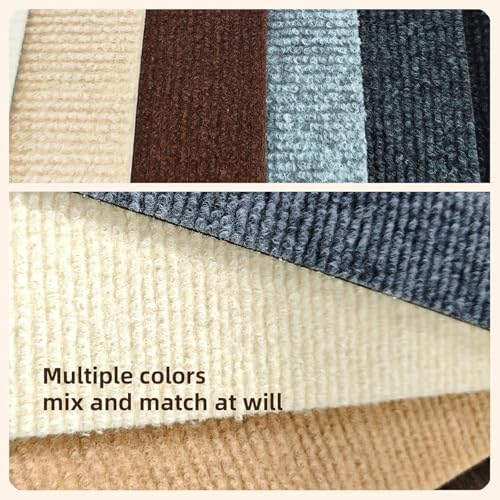 24 * 24in Peel and Stick Carpet Tiles, Self Adhesive Floor Squares - Image 5
