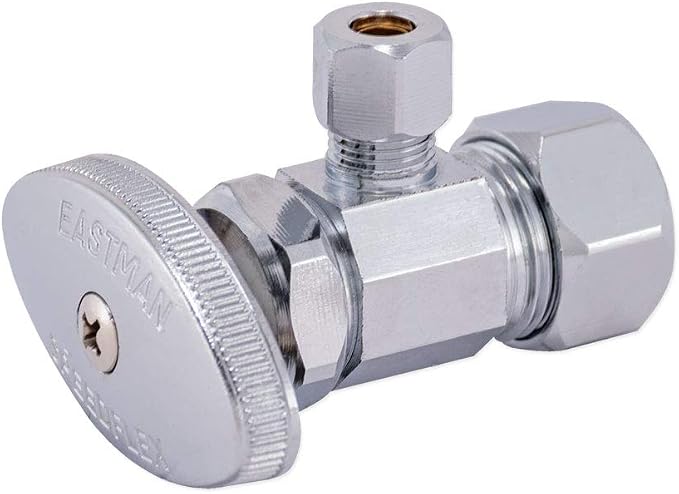 Eastman 5/8 Inch OD Compression x 1/4 Inch OD Compression Multi-Turn Angle Stop - Image 5