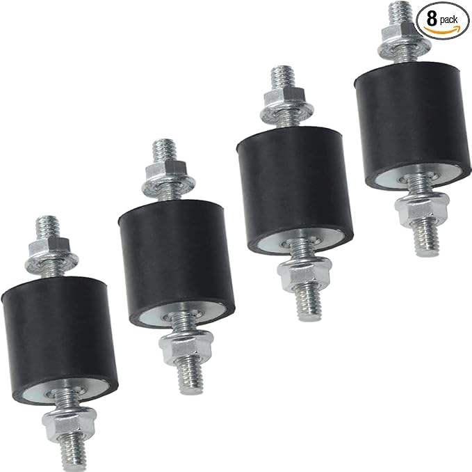 8pcs 25 x 25mm Rubber Mounts Rubber Vibration Isolator Mounts Shock Absorber by APUXON
