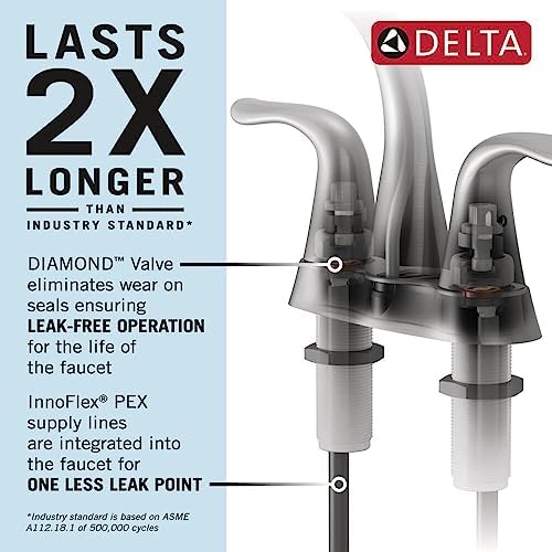 Delta Faucet Trinsic Gold Bathroom Faucet, Bathroom Sink Faucet, Diamond Seal - Image 3