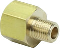 1 Piece Brass Pipe Fitting 1/8 NPT Male to M14 x 1.5 Female Metric Adapter by HongBoW+Hardware