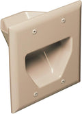 DATA COMM Electronics 45-0002-IV 2-Gang Recessed Cable Plate, Low Voltage Wall by DATACOMM