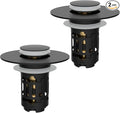 Hibbent 2 PCS Upgraded 3 in 1 Bathroom Sink Drain Strainer, Pop Up Stopper by Hibbent