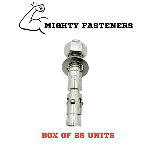 Mighty Fasteners Wedge Anchors – Heavy-Duty 304 Stainless Steel Expansion Bolts - Image 3