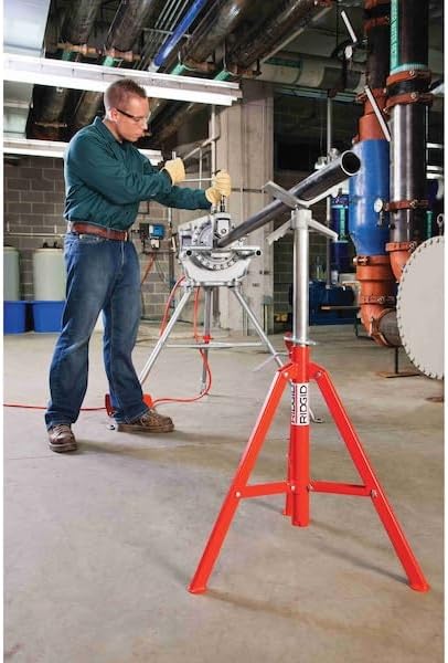 RIDGID 56662 Model VJ-99 V Head High Pipe Stand, 12-inch Pipe Stand - Image 3